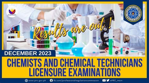 chemist licensure exam 2023|PRC releases December 2023 Chemists, Chemical Technicians .